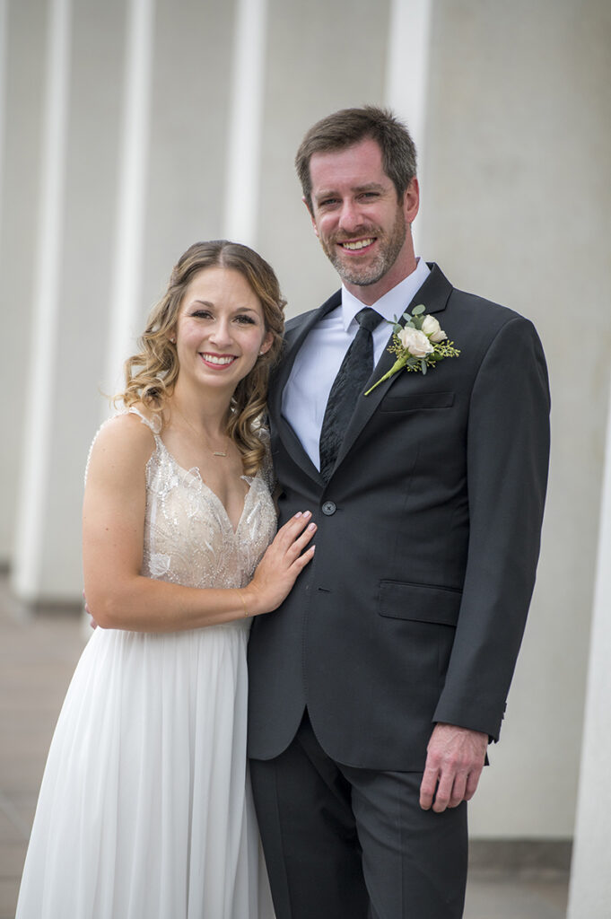 intimate wedding at Princeton University. bride and groom