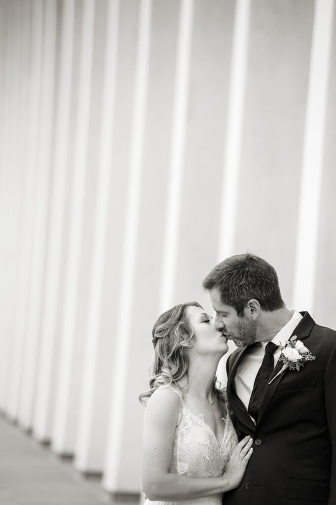 intimate wedding at Princeton University. bride and groom