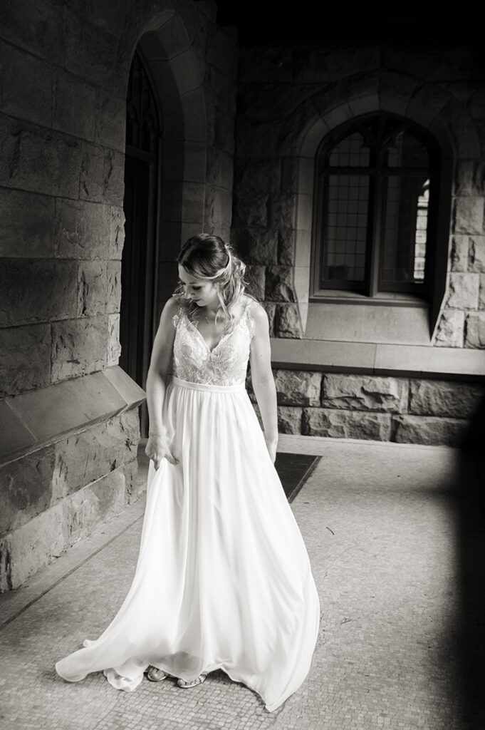 intimate wedding at Princeton University