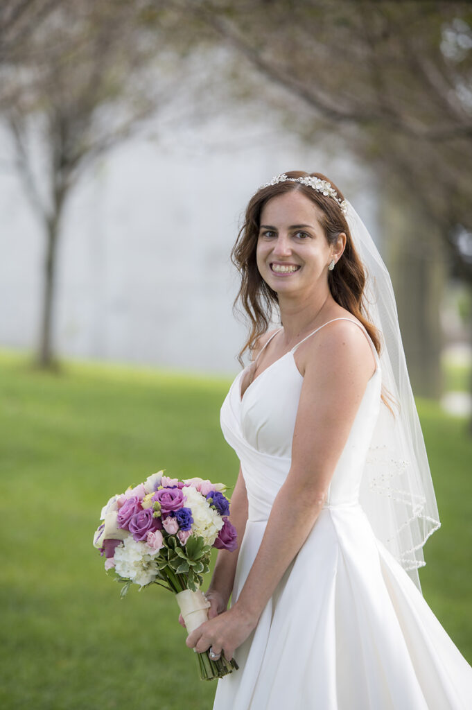 bride on their wedding day at Liberty House in Jersey City