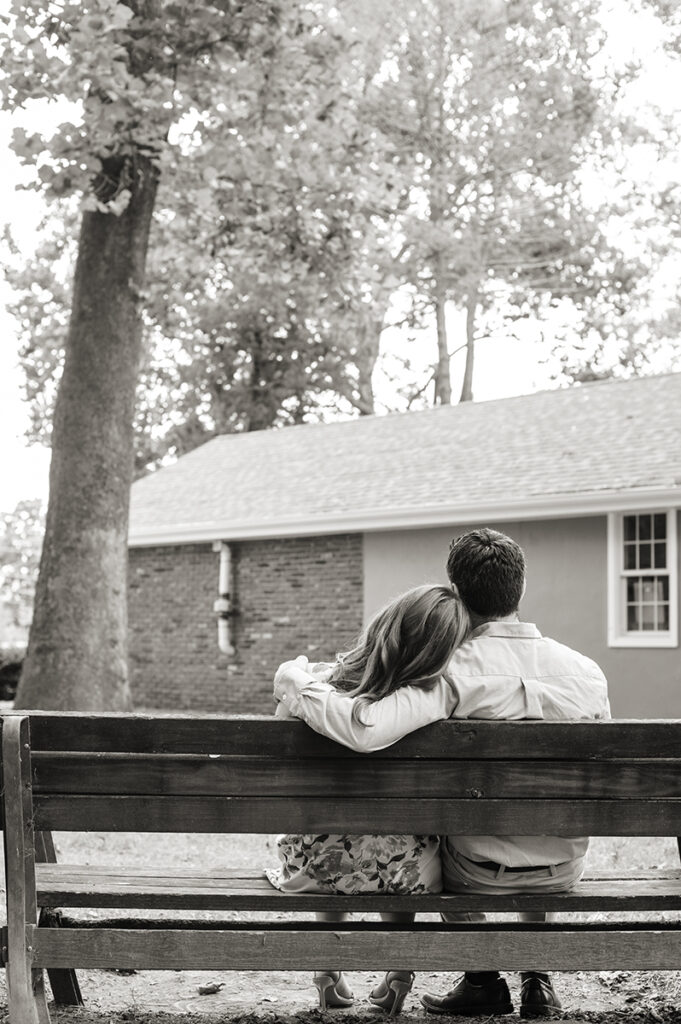 Newtown Engagement Photos with ice cream from Goodnoe's