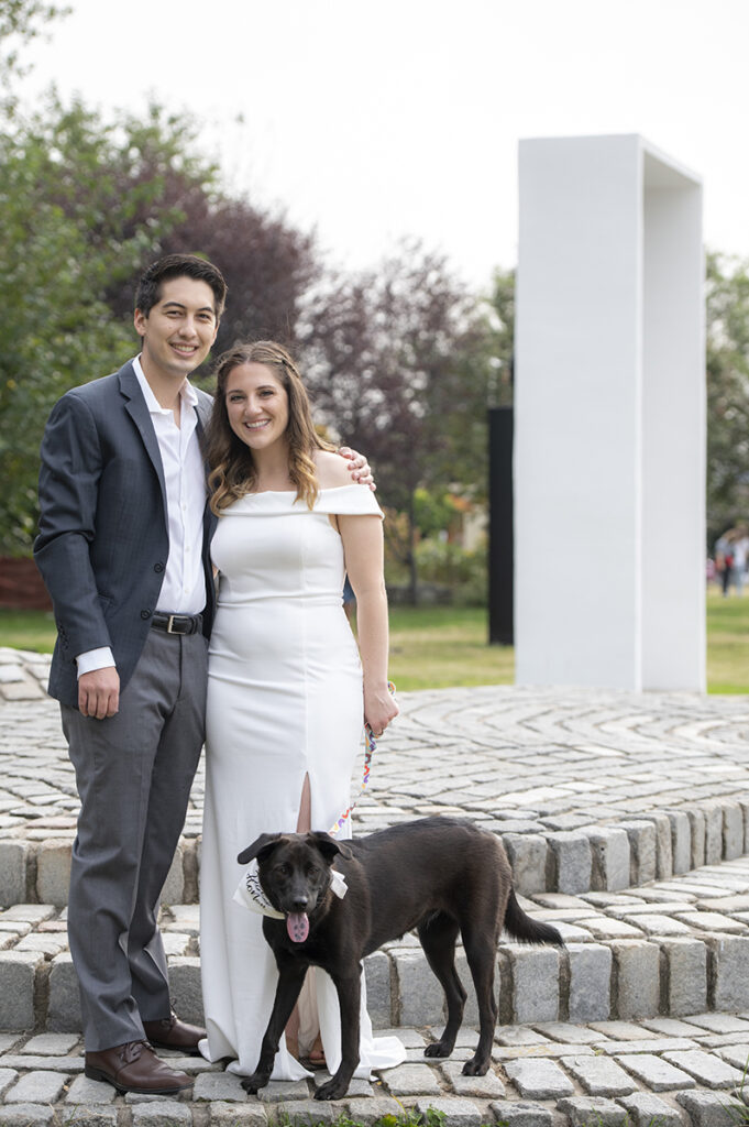 Queens Wedding Portraits with dog