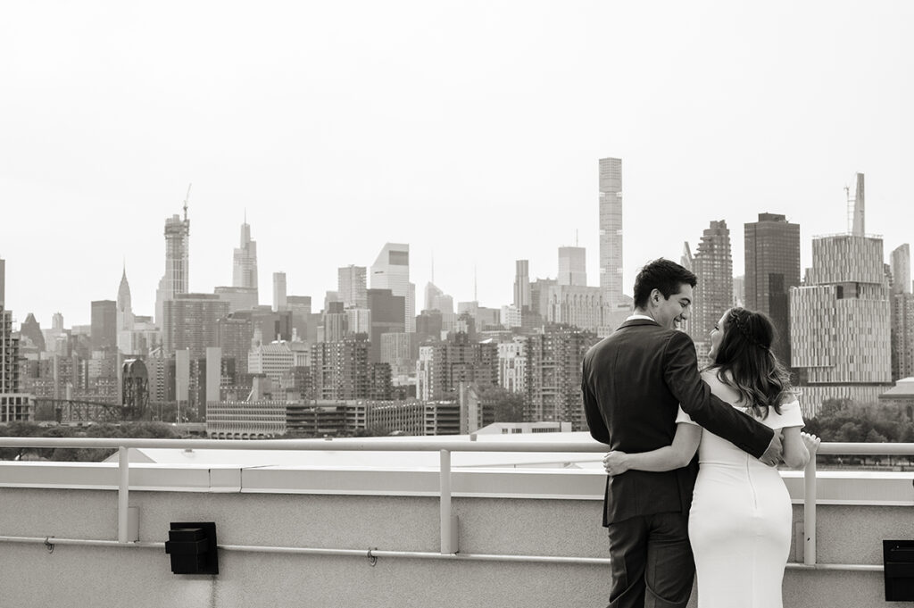 Queens Wedding Portraits with NYC skyline