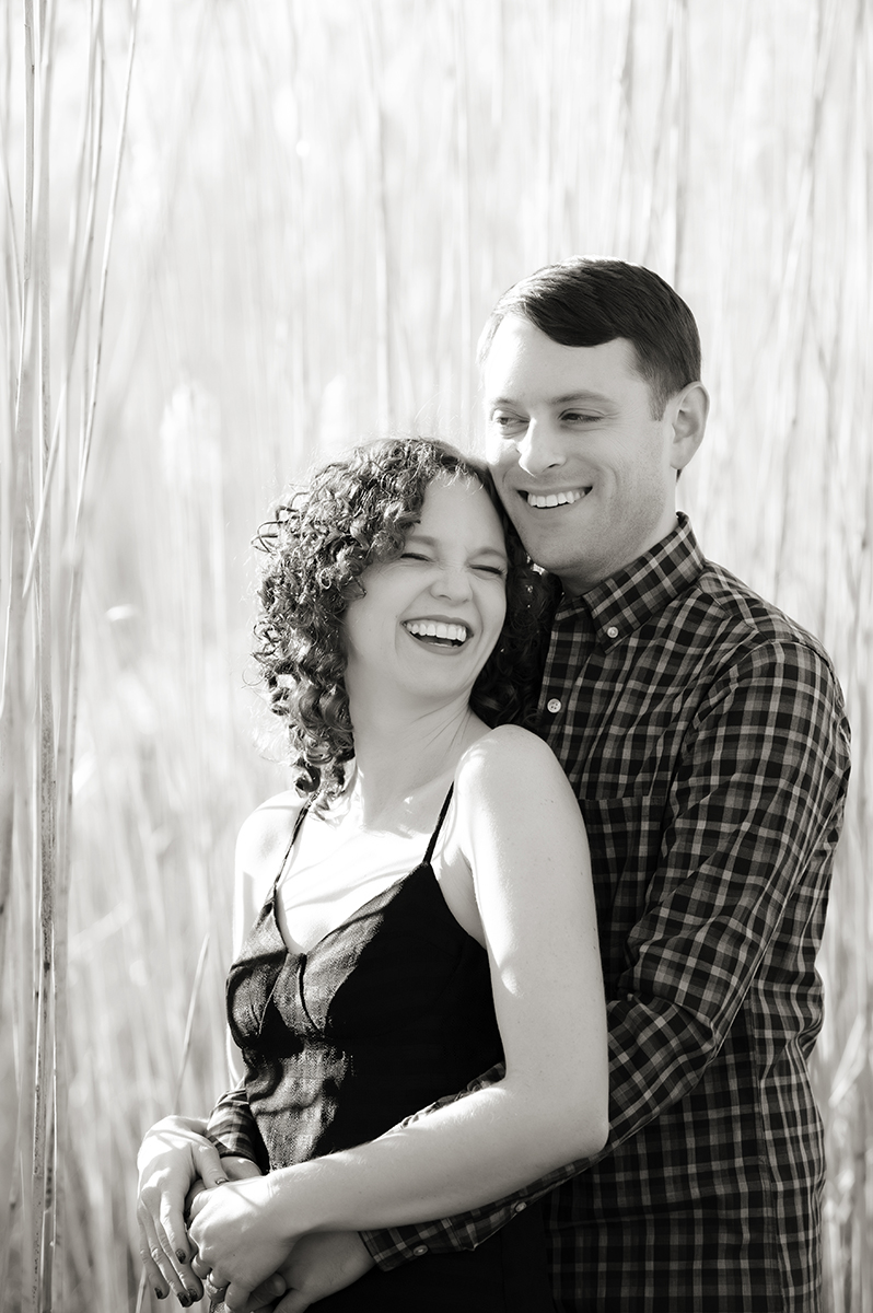 engaged couple at Hartshorne Woods Park. Engagement photos