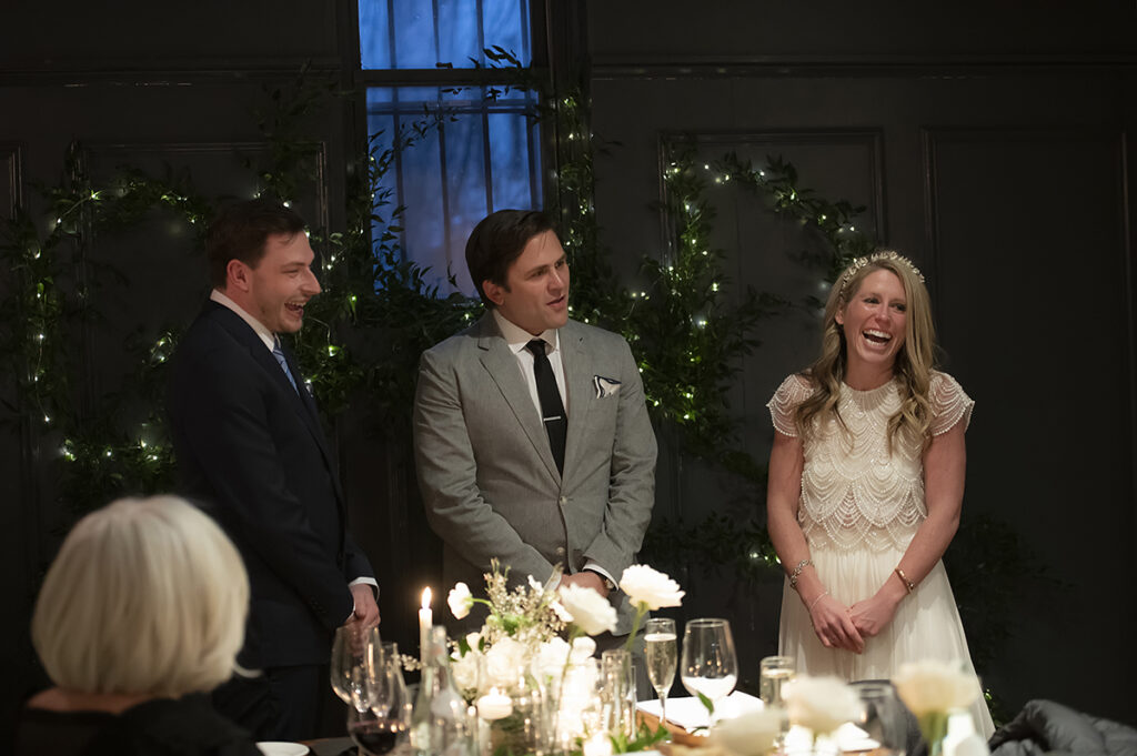 intimate wedding ceremony at Anthony David's in Hoboken
