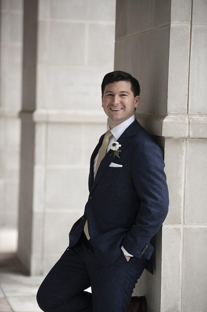 Groom on his wedding day in Hoboken