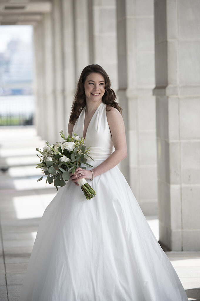 bride on her wedding day in Hoboken