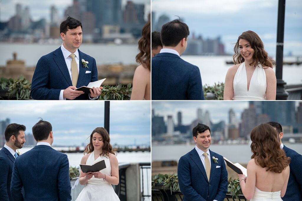 Hoboken waterfront wedding ceremony