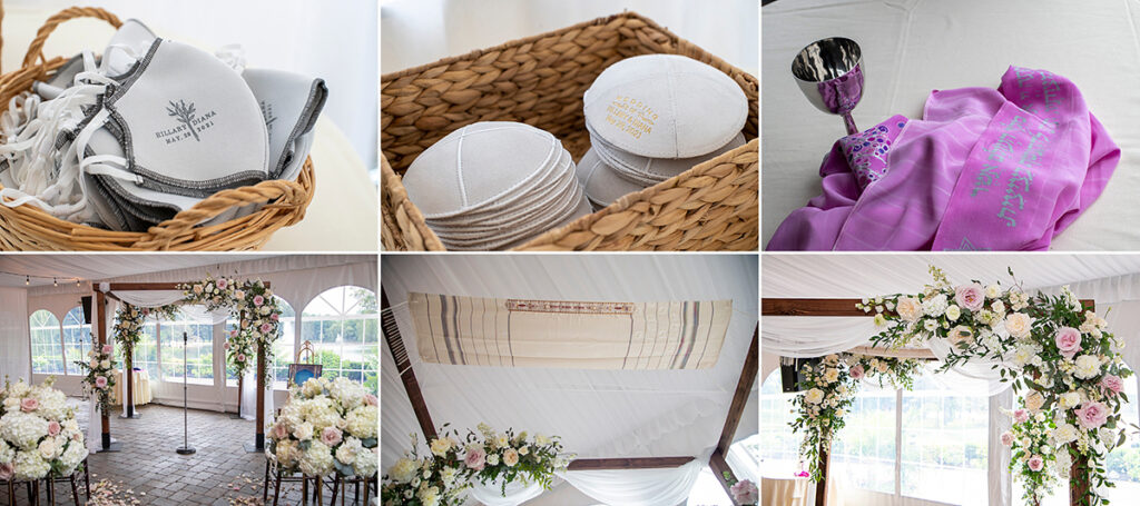 ceremony decor at wedding day at Windows on the Water at Frogbridge. LGBTQ wedding