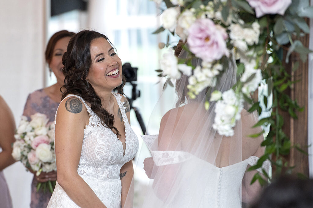 Jewish wedding ceremony at Windows on the Water at Frogbridge. LGBTQ wedding