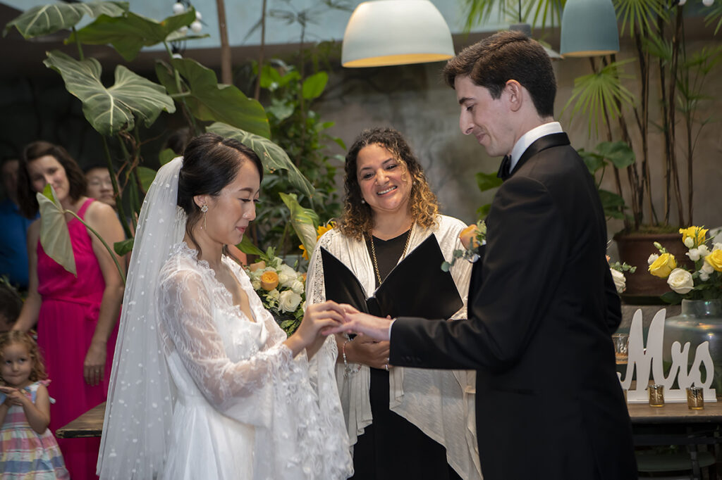 intimate NYC wedding ceremony at Hao Noodle