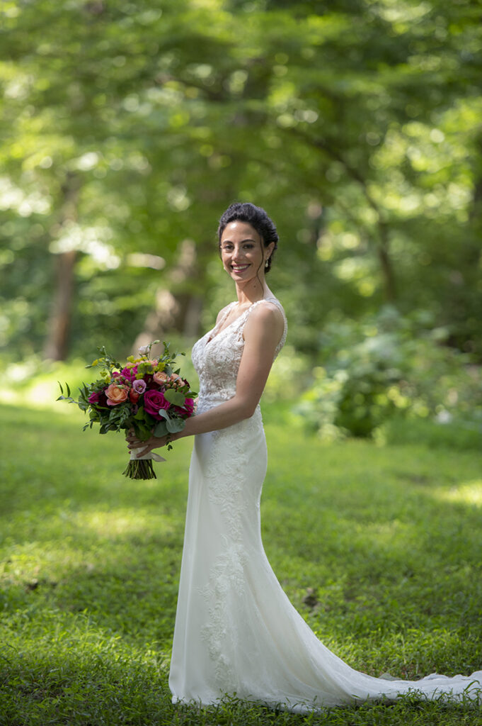 bride on their wedding day at Belle Voir Manor at Pen Ryn Estate