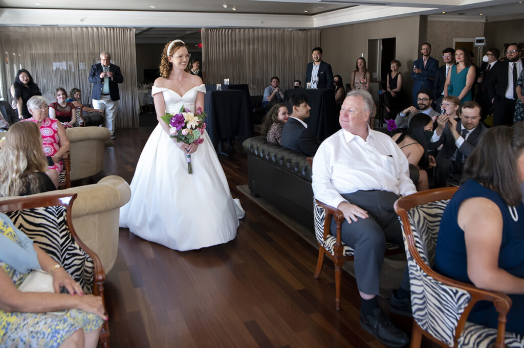 intimate wedding at The Wine Bar and Restaurant in Atlantic Highlands