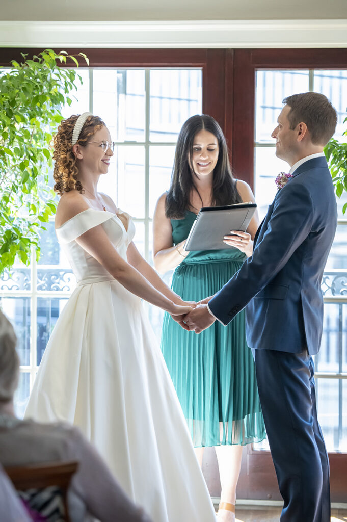 intimate wedding at The Wine Bar and Restaurant in Atlantic Highlands