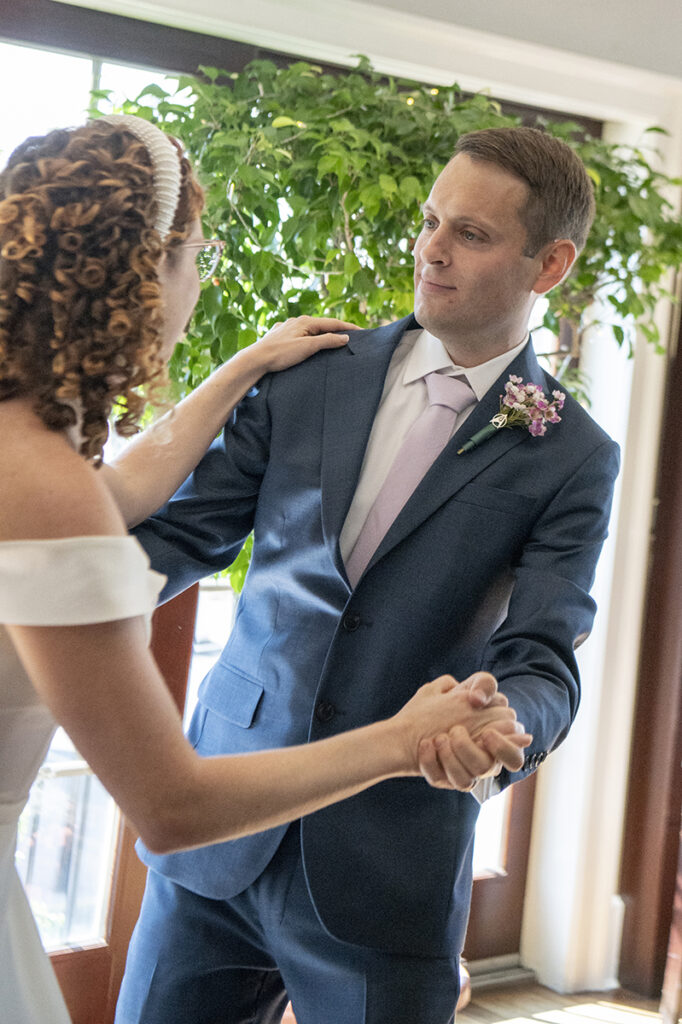 intimate wedding at The Wine Bar and Restaurant in Atlantic Highlands