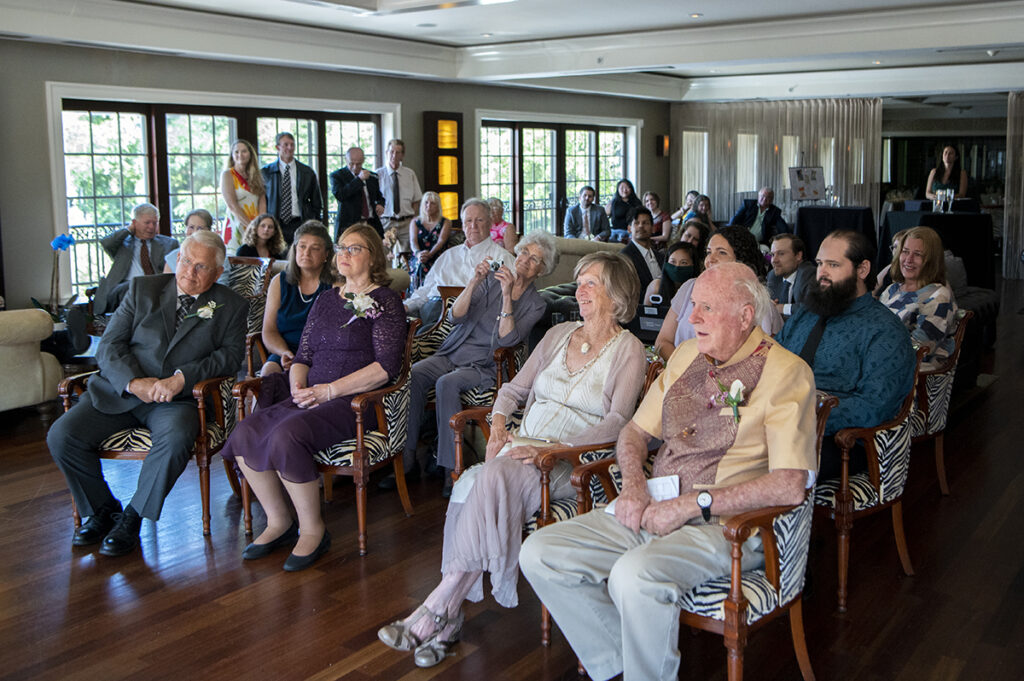 intimate wedding at The Wine Bar and Restaurant in Atlantic Highlands