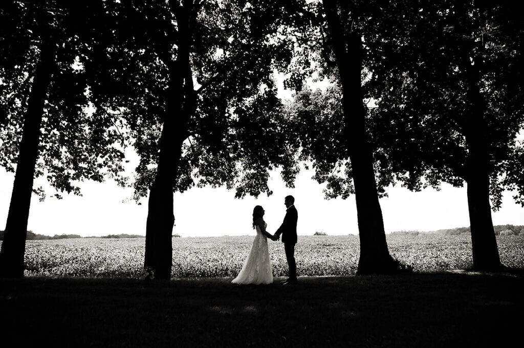 wedding couple at their Hotel du Village wedding in New Hope