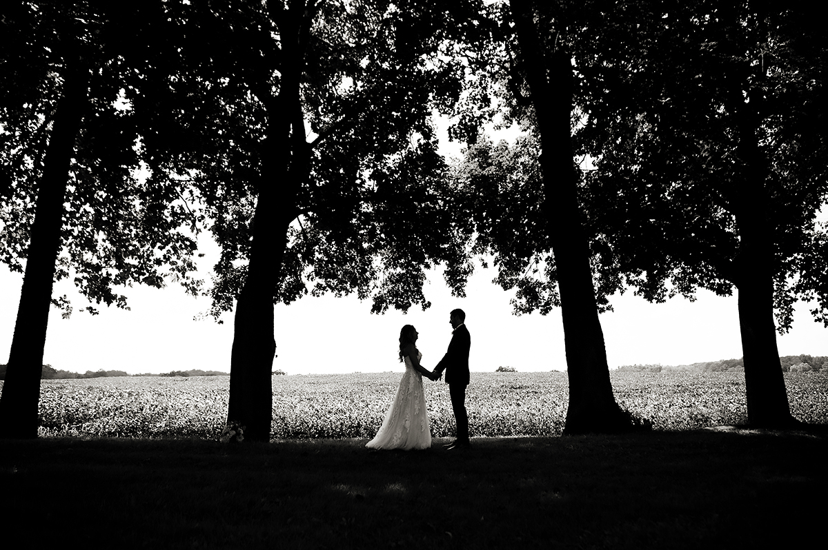 wedding couple at their Hotel du Village wedding in New Hope