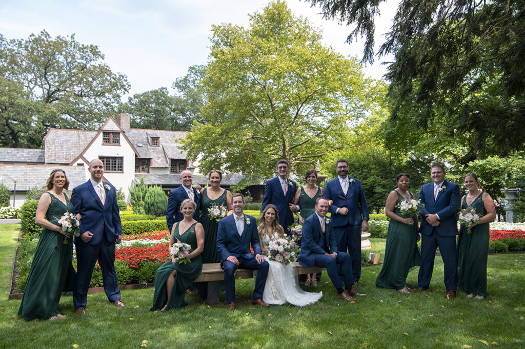 wedding party portrait  at Hotel du Village wedding