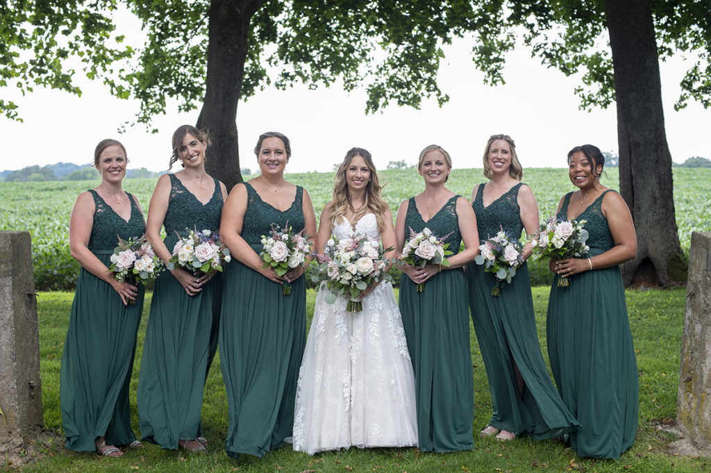 wedding party portrait  at Hotel du Village wedding