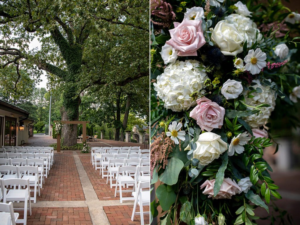 wedding ceremony at Hotel du Village wedding