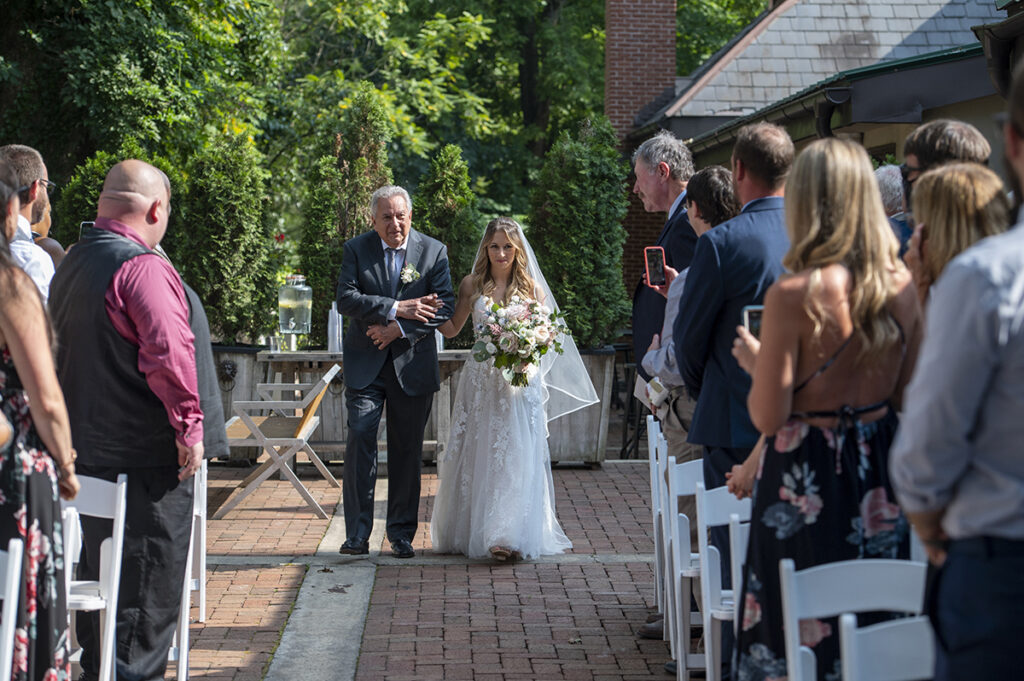 wedding ceremony at Hotel du Village wedding