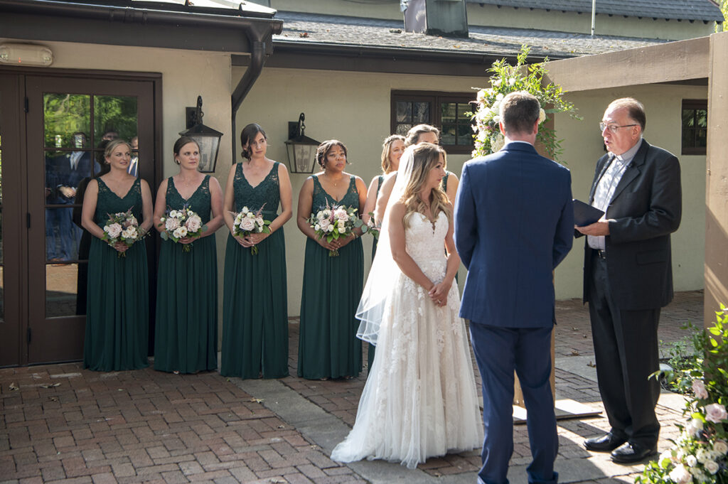 wedding ceremony at Hotel du Village wedding