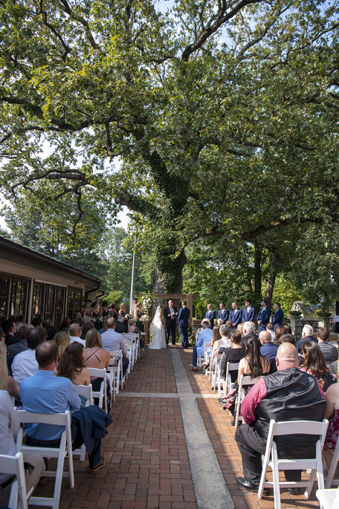 wedding ceremony at Hotel du Village wedding