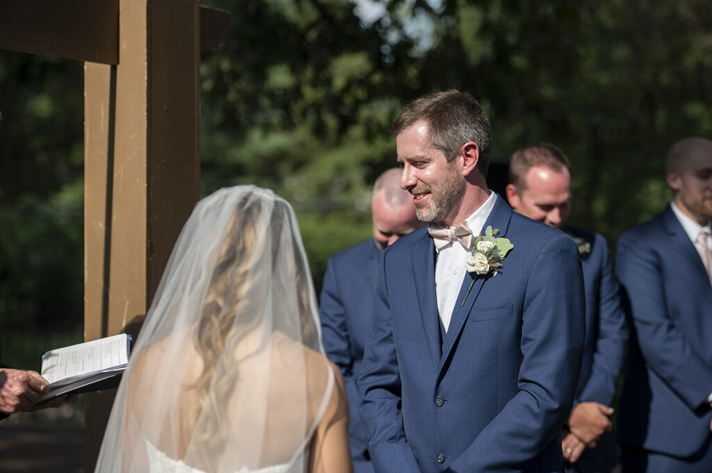 wedding ceremony at Hotel du Village wedding
