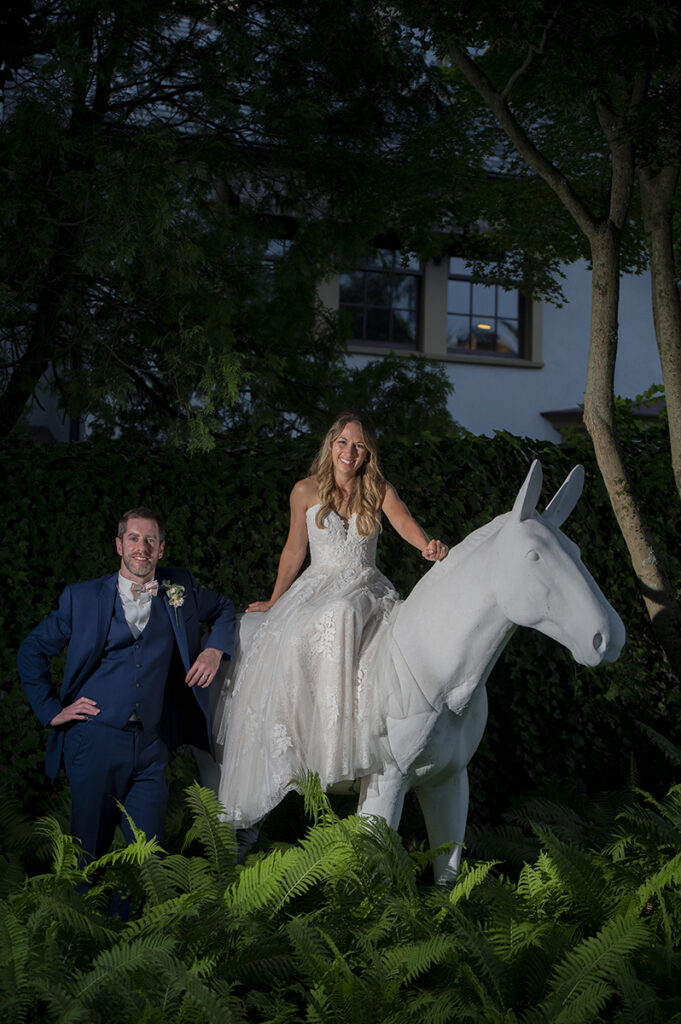 night portraits at Hotel du Village wedding