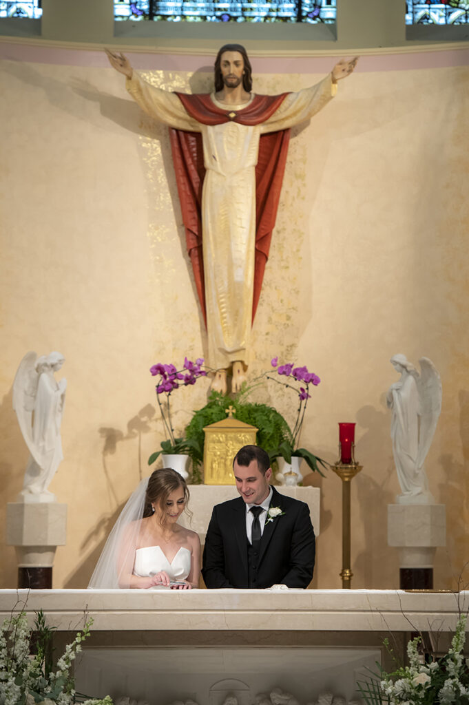 NYC church wedding ceremony