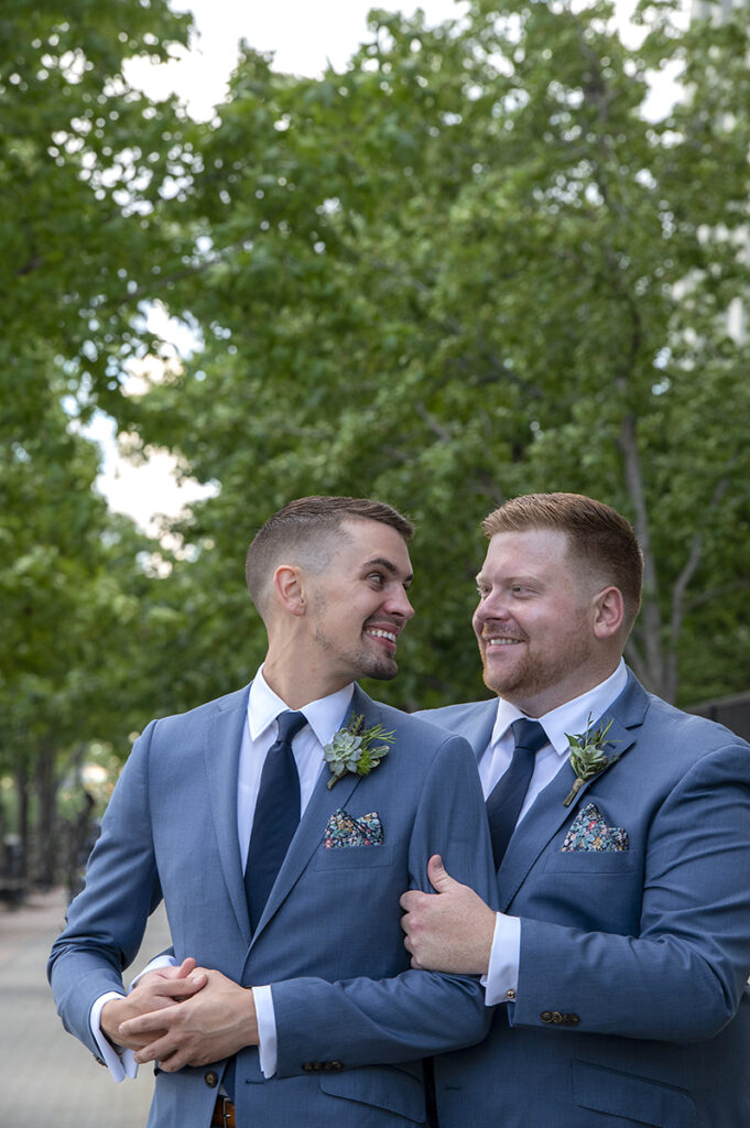 grooms on their wedding day in Hoboken