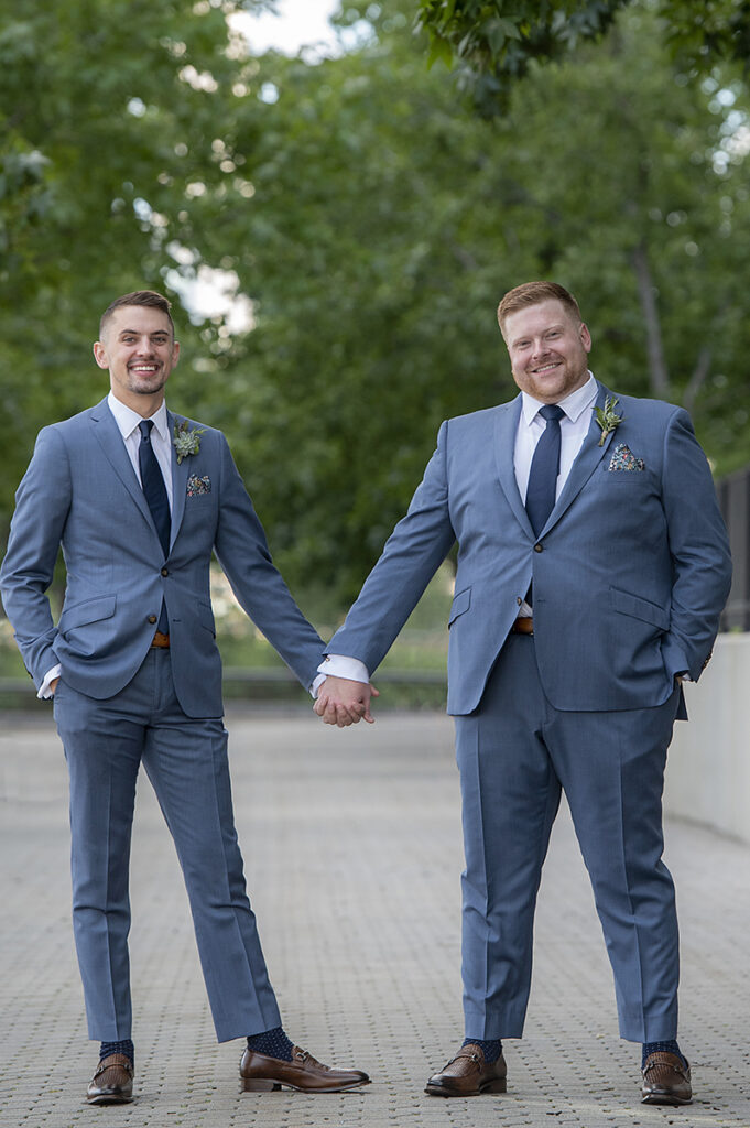 grooms on their wedding day in Hoboken