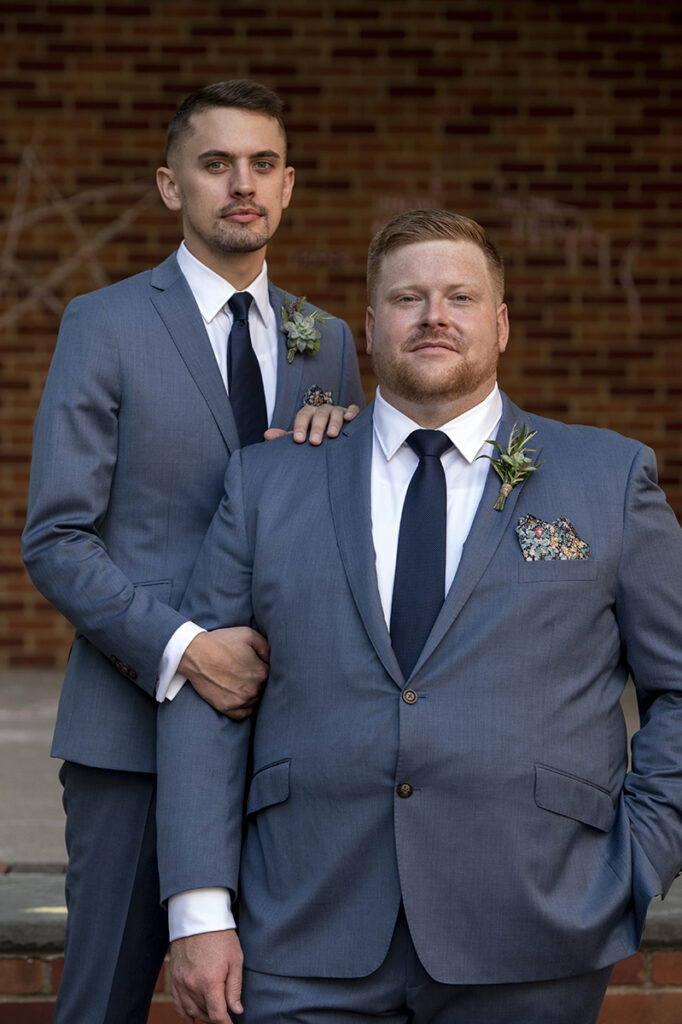 grooms on their wedding day in Hoboken