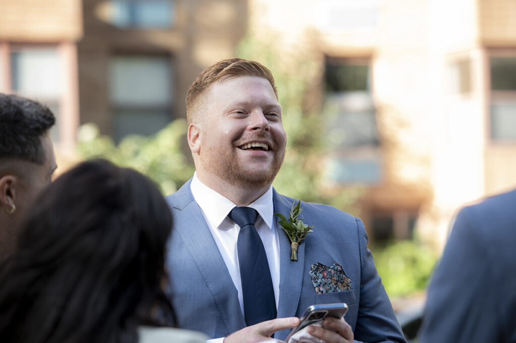 Intimate Hoboken wedding ceremony. 2 grooms. LGBTQ wedding