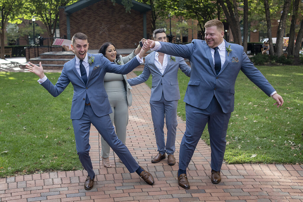 Intimate Hoboken wedding ceremony. 2 grooms. LGBTQ wedding