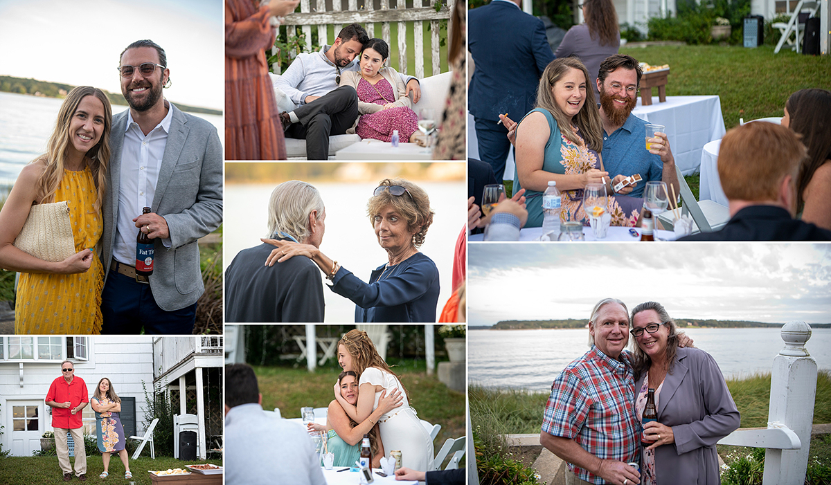 dancing at Oyster Bay backyard wedding reception