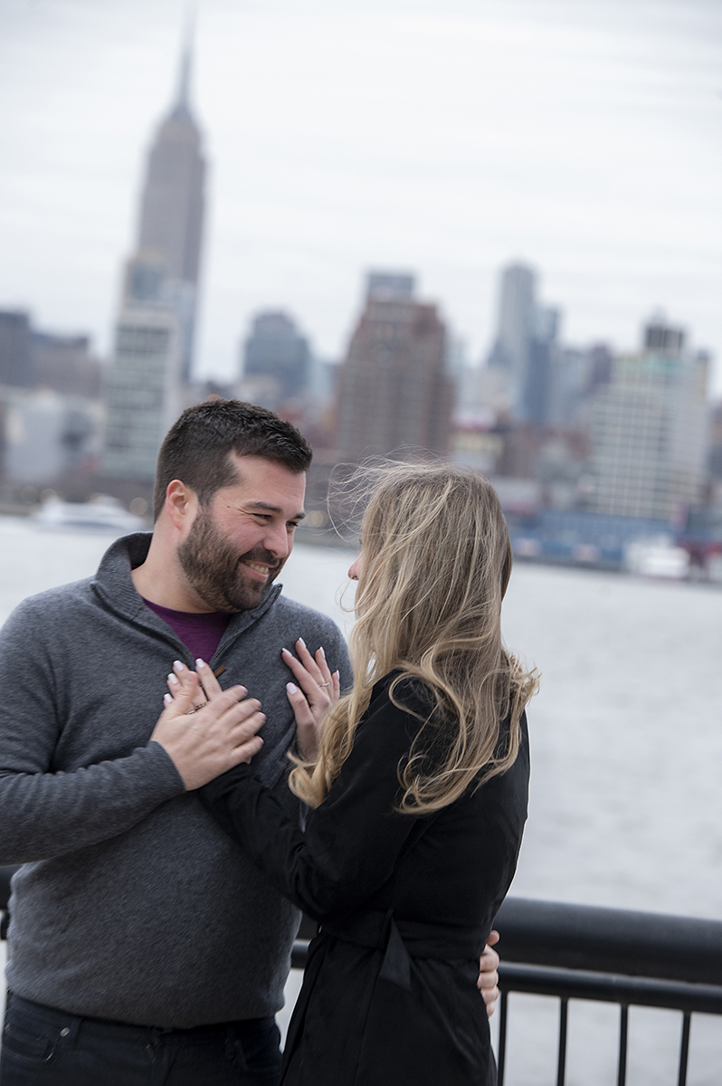 Hoboken Waterfront Proposal | Hoboken Wedding Photographer | Jeff + Mia