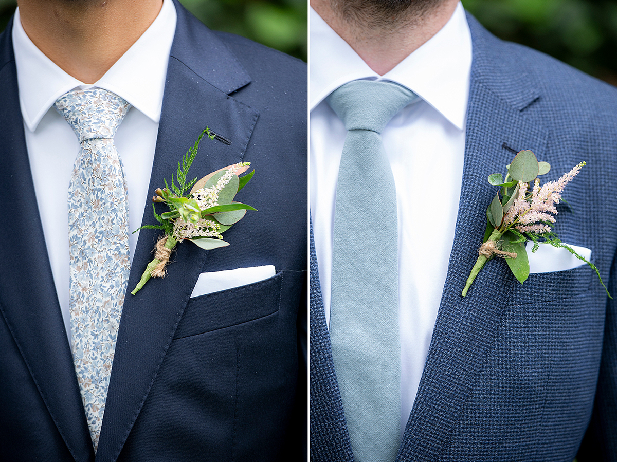 two grooms on wedding day at Liberty Hall Museum