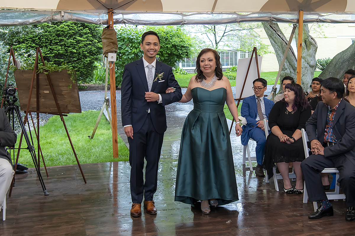 wedding ceremony at Liberty Hall Museum