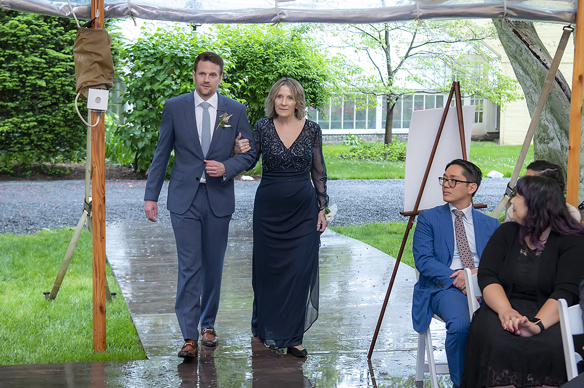 wedding ceremony at Liberty Hall Museum