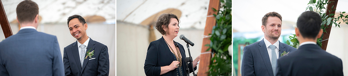 wedding ceremony at Liberty Hall Museum