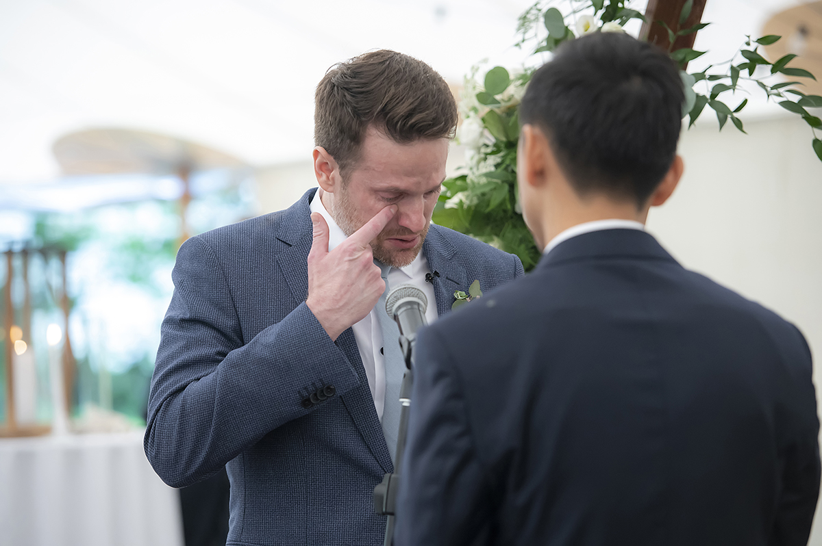 wedding ceremony at Liberty Hall Museum