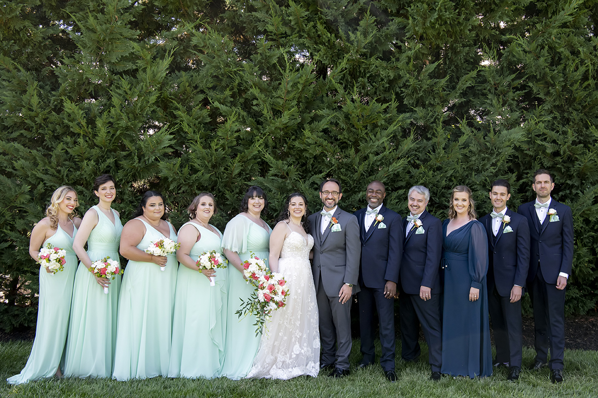 wedding party on wedding day at Conservatory at The Madison Hotel Wedding in Morristown, NJ