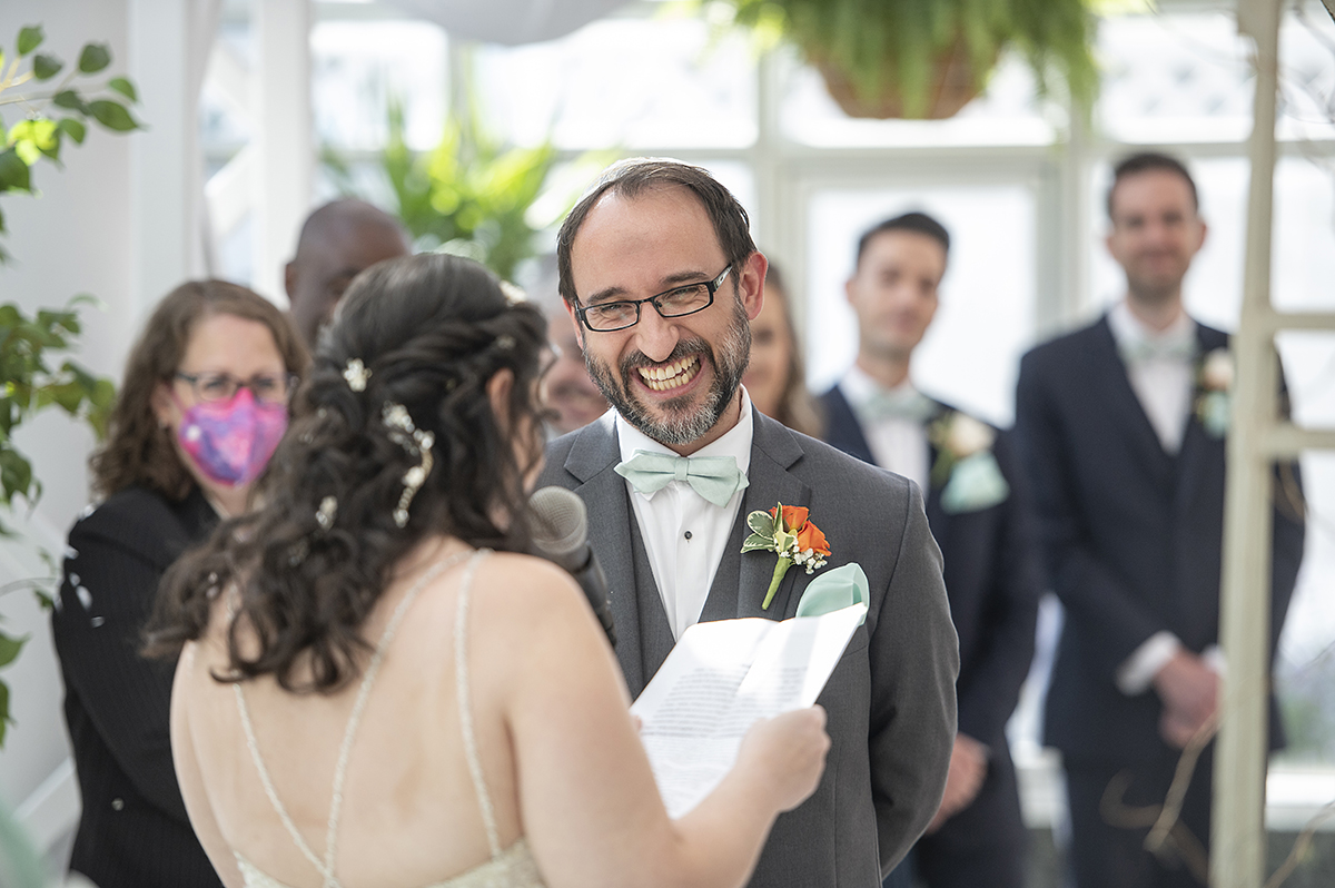 wedding ceremony at Conservatory at The Madison Hotel Wedding in Morristown, NJ
