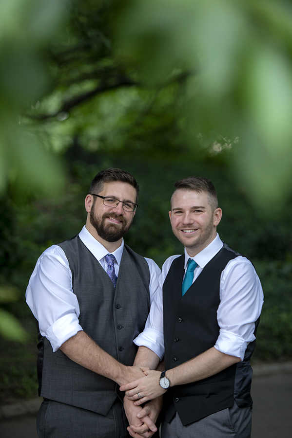 NYC elopement portraits in Central Park. LGBTQ wedding