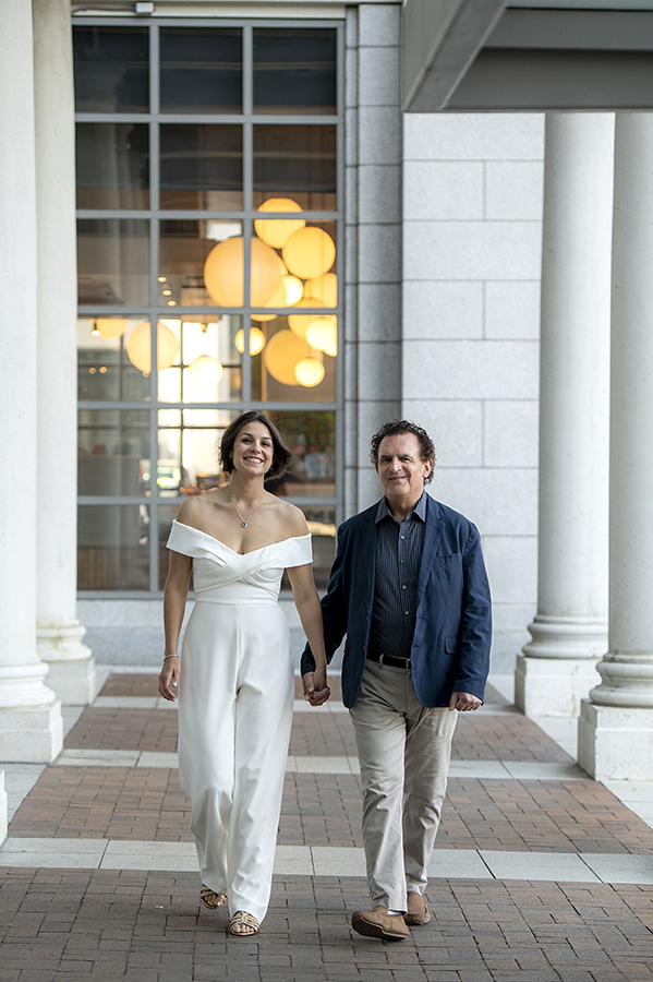 bride and groom on wedding day in Jersey City
