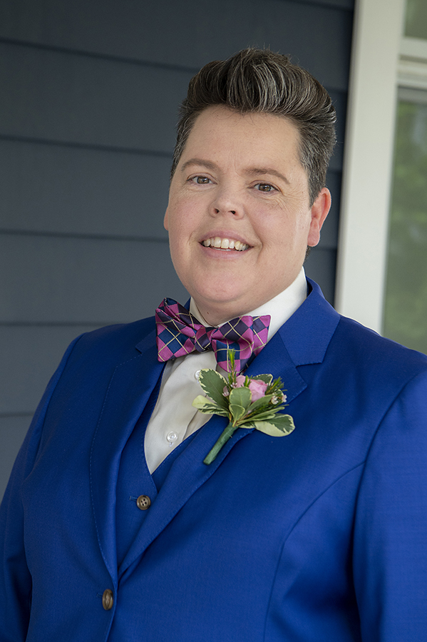 bridal portrait during their intimate Asbury Park vow renewal. LGBTQ wedding