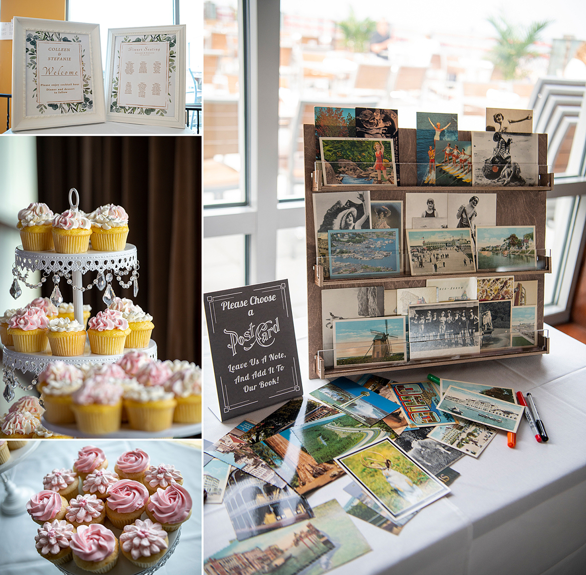 wedding reception details at Stella Marina in Asbury Park for intimate Asbury Park vow renewal