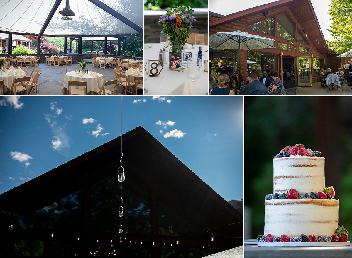 wedding decor for wedding at Catamount at Emerson Lodge in the Catskills. LGBTQ wedding